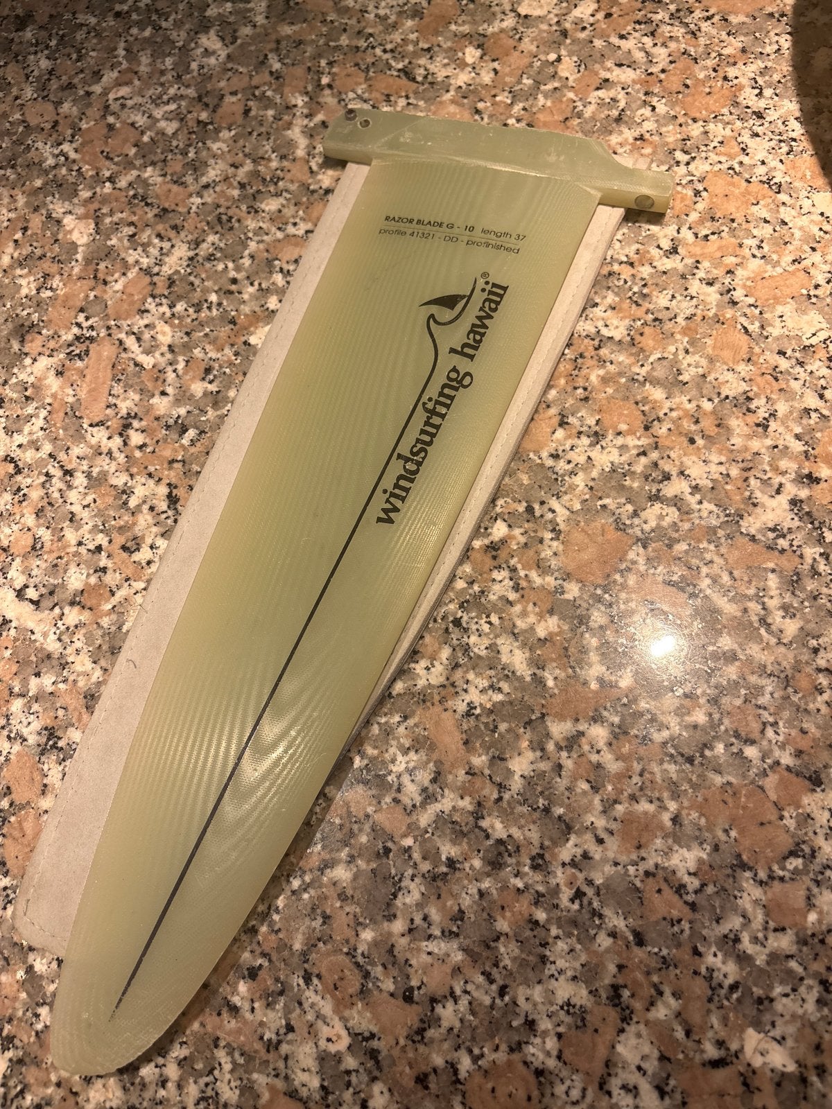 Windsurfen Hawaii Razor Blade G-10 Vin 37cm, Watersport en Boten, Windsurfen, Gebruikt, Vin, Overige merken, Ophalen of Verzenden