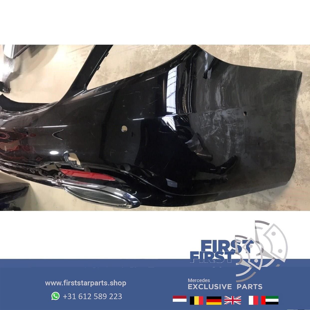 W222 FACELIFT AMG ACHTERBUMPER S Klasse 2017 ZWART origineel, Gebruikt, -, Voor, Ophalen of Verzenden