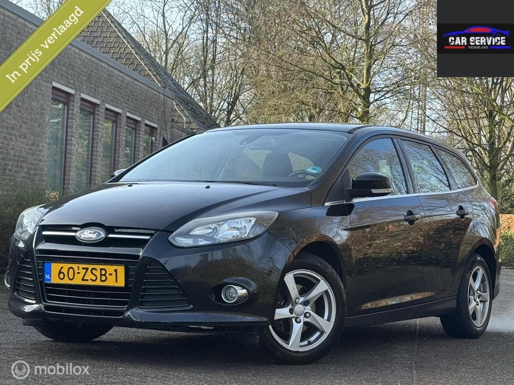 Ford Focus Wagon 1.6 TDCI Titanium/NAP/NWE APK/NAVI, Euro 5, Gebruikt, 4 cilinders, Zwart