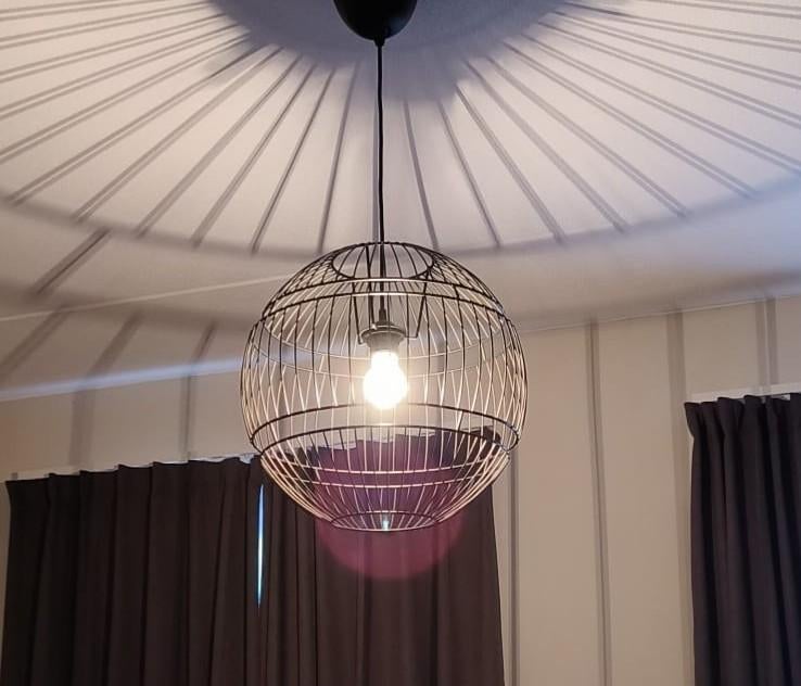 Metalen draad lampenkap, Huis en Inrichting, Lampen | Lampenkappen, Ophalen, Nieuw, Rond, 25 tot 50 cm