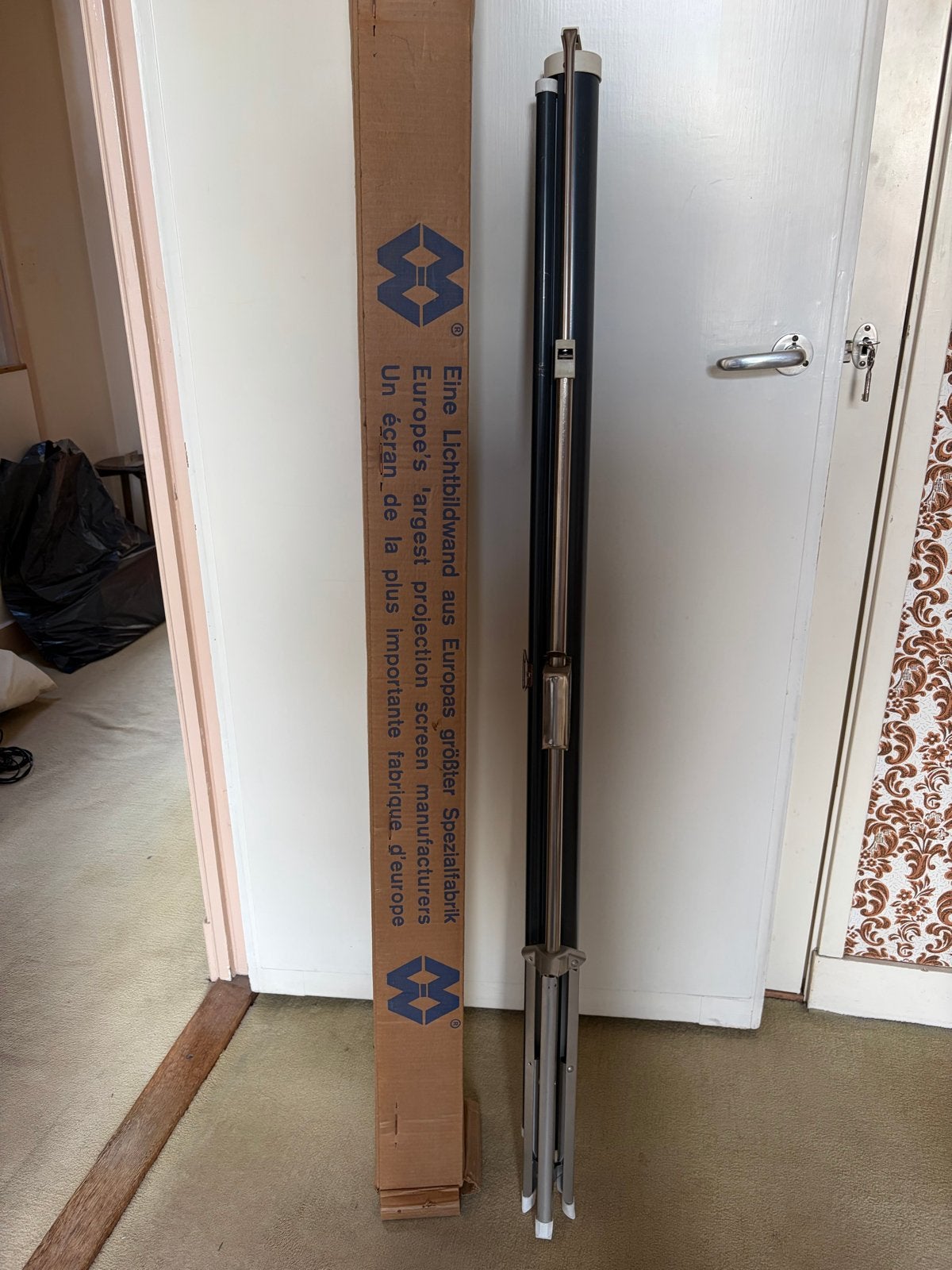 Projectiescherm W-Standard 125x125cm - Made in Germany, Ophalen of Verzenden, Gebruikt, Overige technologieën, Overige resoluties