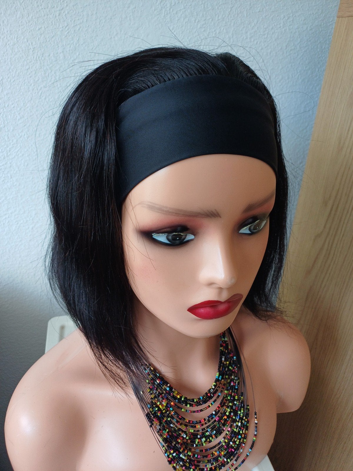 12 inch headband wig/ pruik 100% menselijke haar, Ophalen of Verzenden, Nieuw, Pruik of Haarverlenging