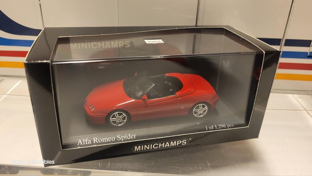 Minichamps Alfa Romeo Spider Rosso Alfa - 2004, Auto, Ophalen of Verzenden, Zo goed als nieuw, MiniChamps