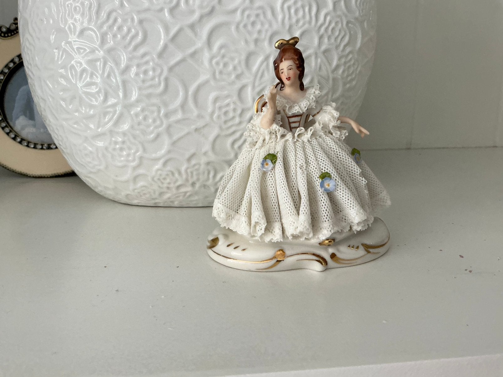 Dresden beeldje 9 cm, Ophalen of Verzenden, Zo goed als nieuw