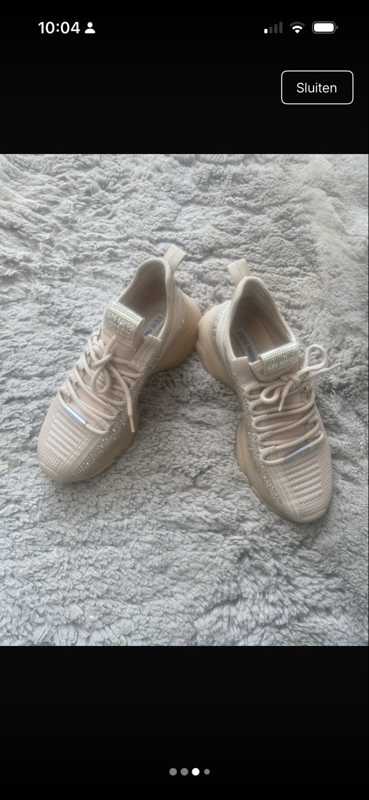Steve Madden Maxima Sneakers Beige Maat 38, Ophalen of Verzenden, Zo goed als nieuw, Beige, Sneakers of Gympen