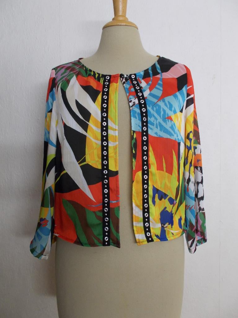 Mooi fleurig top/vestje van Pause Cafe! M, Kleding | Dames, Maat 38/40 (M), Verzenden, Zo goed als nieuw, Lange mouw