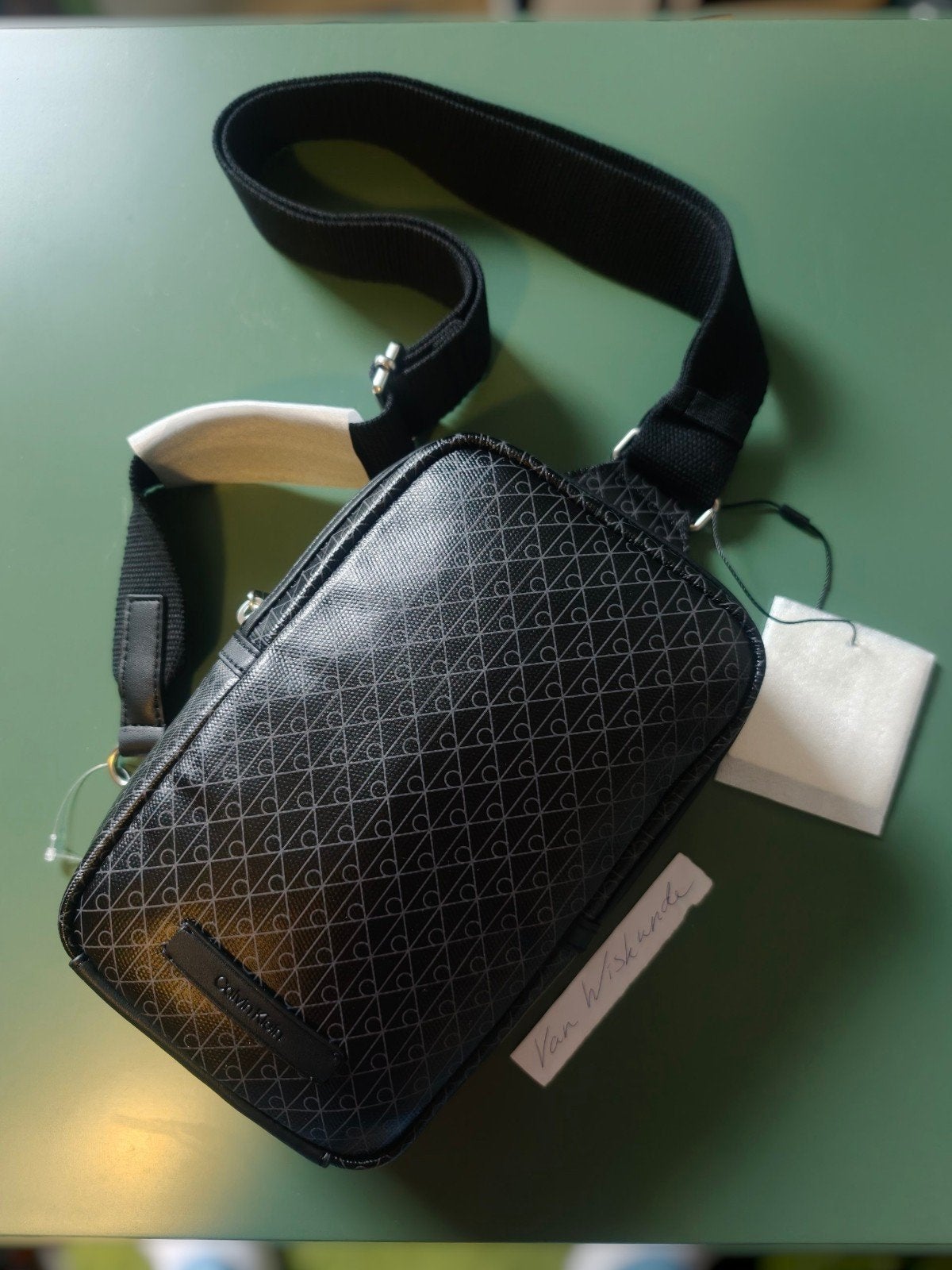 NIEUW Calvin Klein rechthoekige schoudertas sling bag tas ck, Ophalen of Verzenden, Nieuw, Zwart, Overige merken