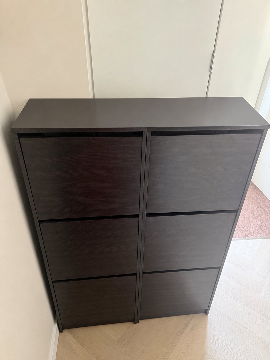 2x IKEA schoenenkasten, zwartbruin, Ophalen, Gebruikt