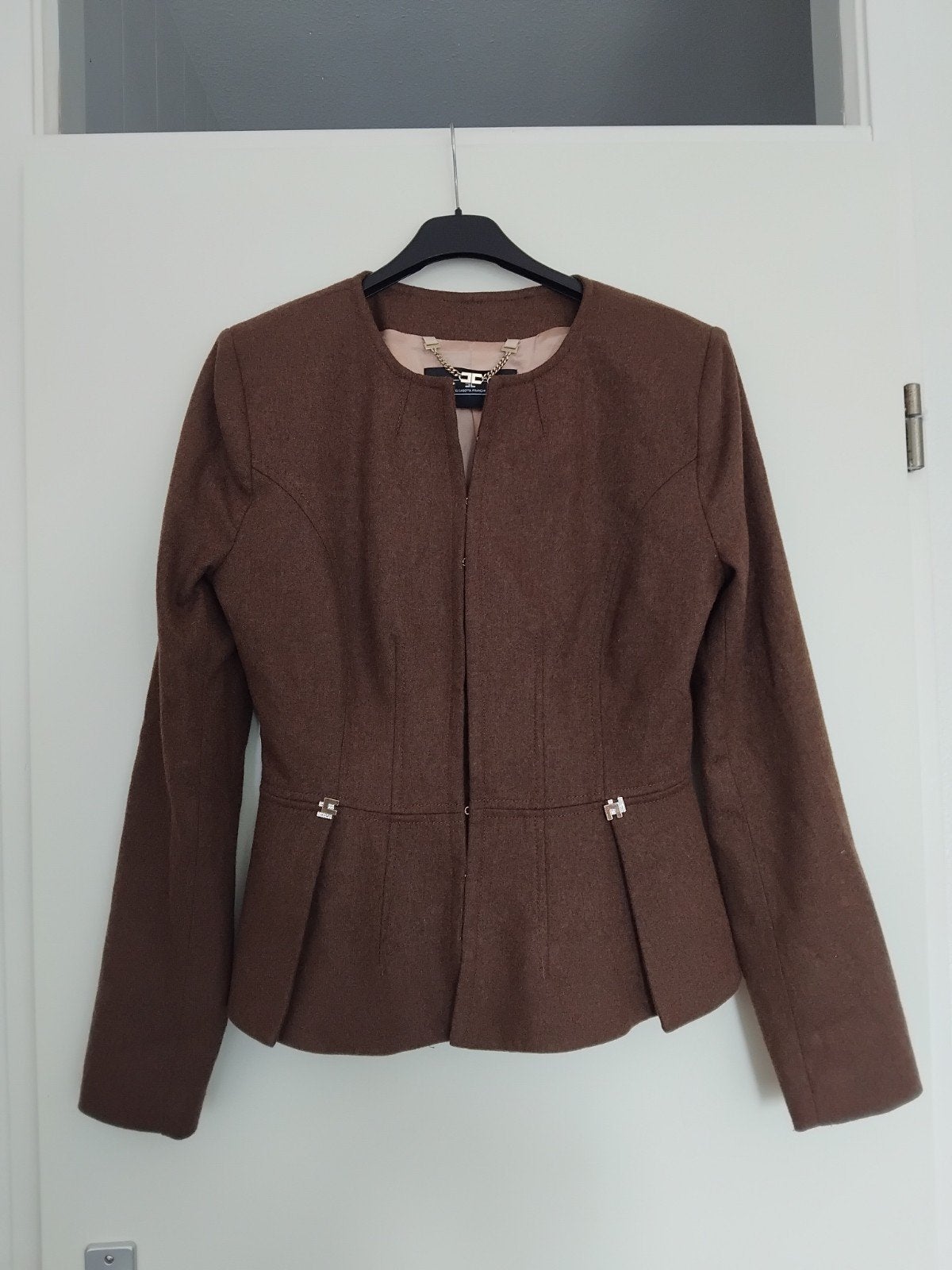 Elisabetta Franchi Bruin Jasje wol Maat M, Kleding | Dames, Maat 38/40 (M), Bruin, Elisabetta Franchi, Ophalen of Verzenden