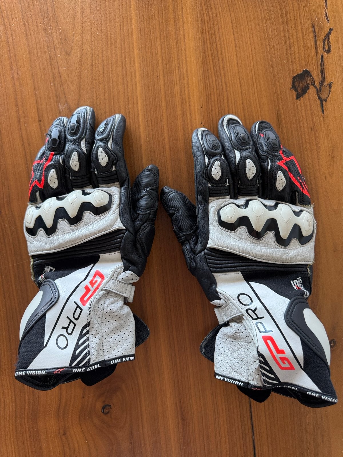 Alpinestars GP Pro R4 Gloves - Black White (Maat L), Ophalen, Tweedehands, Heren, Handschoenen
