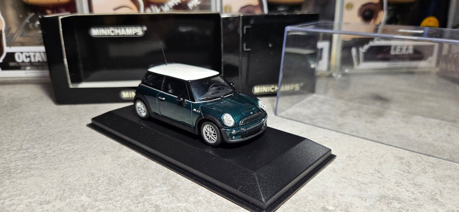 1:43 Mini Cooper S BBS velgen minichamps prototype, Hobby en Vrije tijd, Modelauto's | 1:43, Ophalen of Verzenden, Zo goed als nieuw