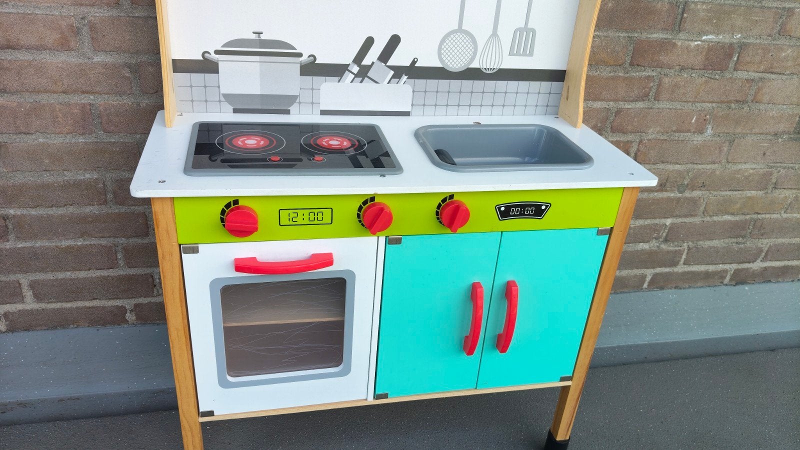 keukentje, Ophalen, Gebruikt, Hout, Speelkeuken