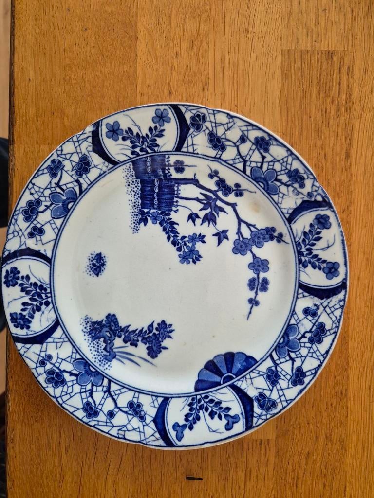 Delftsblauw Bord Petrus Regout Maastricht NANKIN, Ophalen of Verzenden
