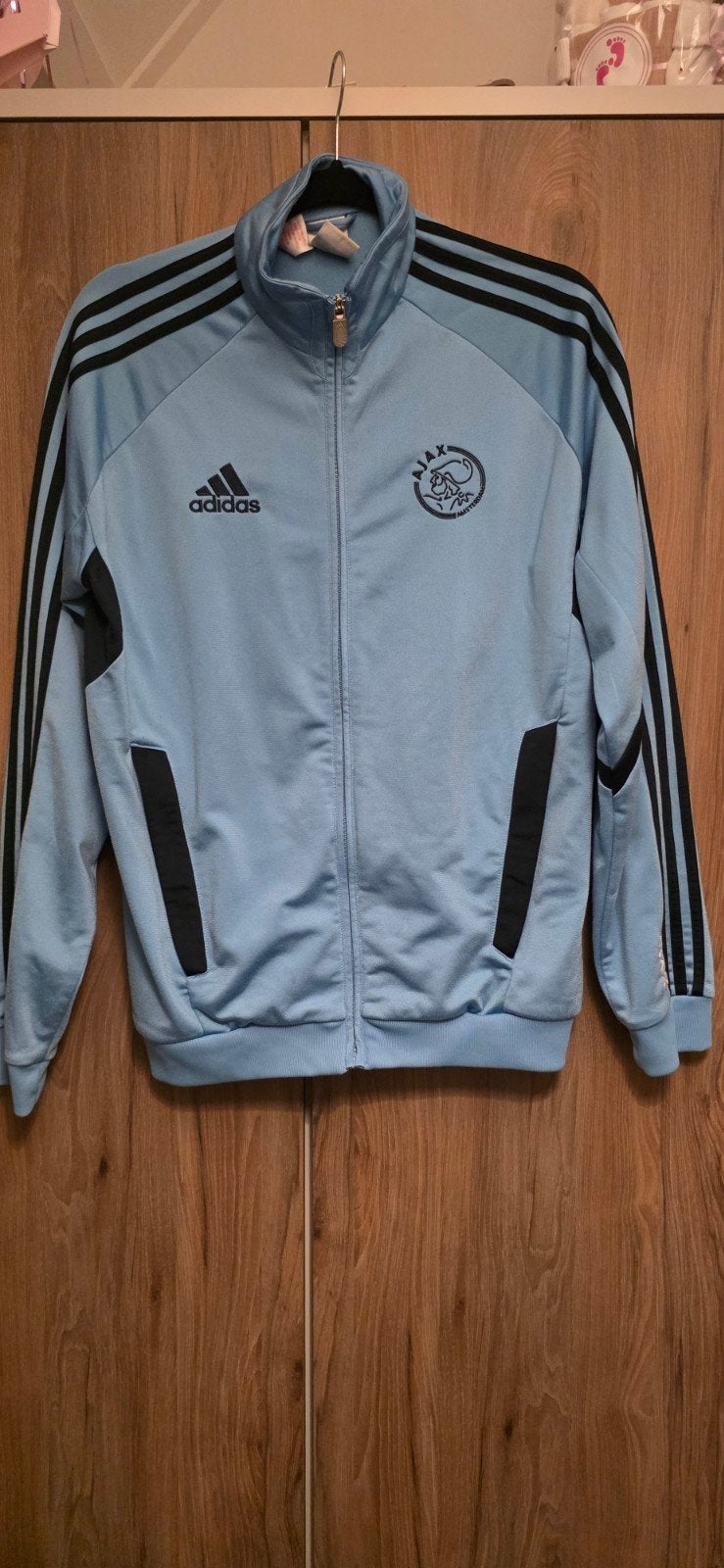 Ajax trainingsjack maat S, Blauw, Ophalen of Verzenden, Adidas, Voetbal
