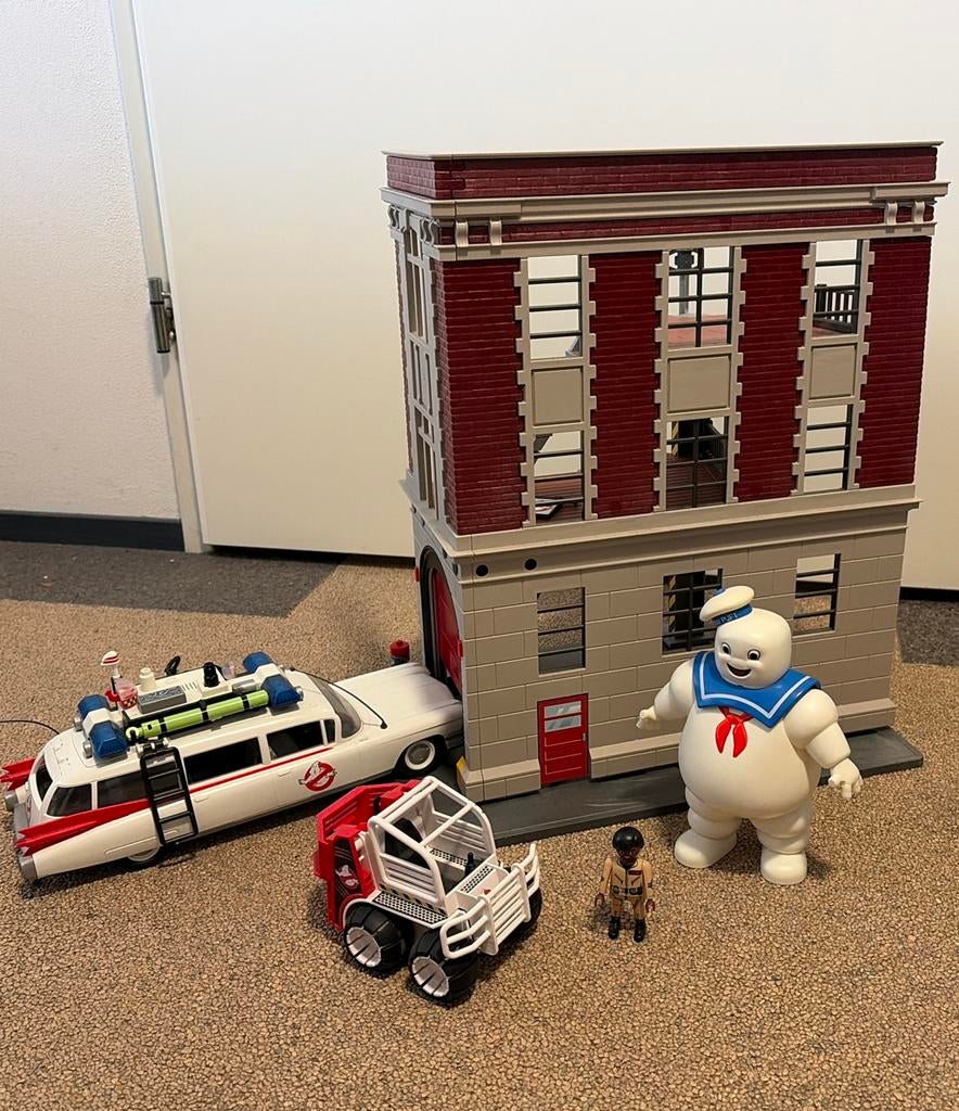 Playmobil Ghostbusters Brandweerkazerne, Ecto-1 en meer sets, Ophalen, Gebruikt, Complete set