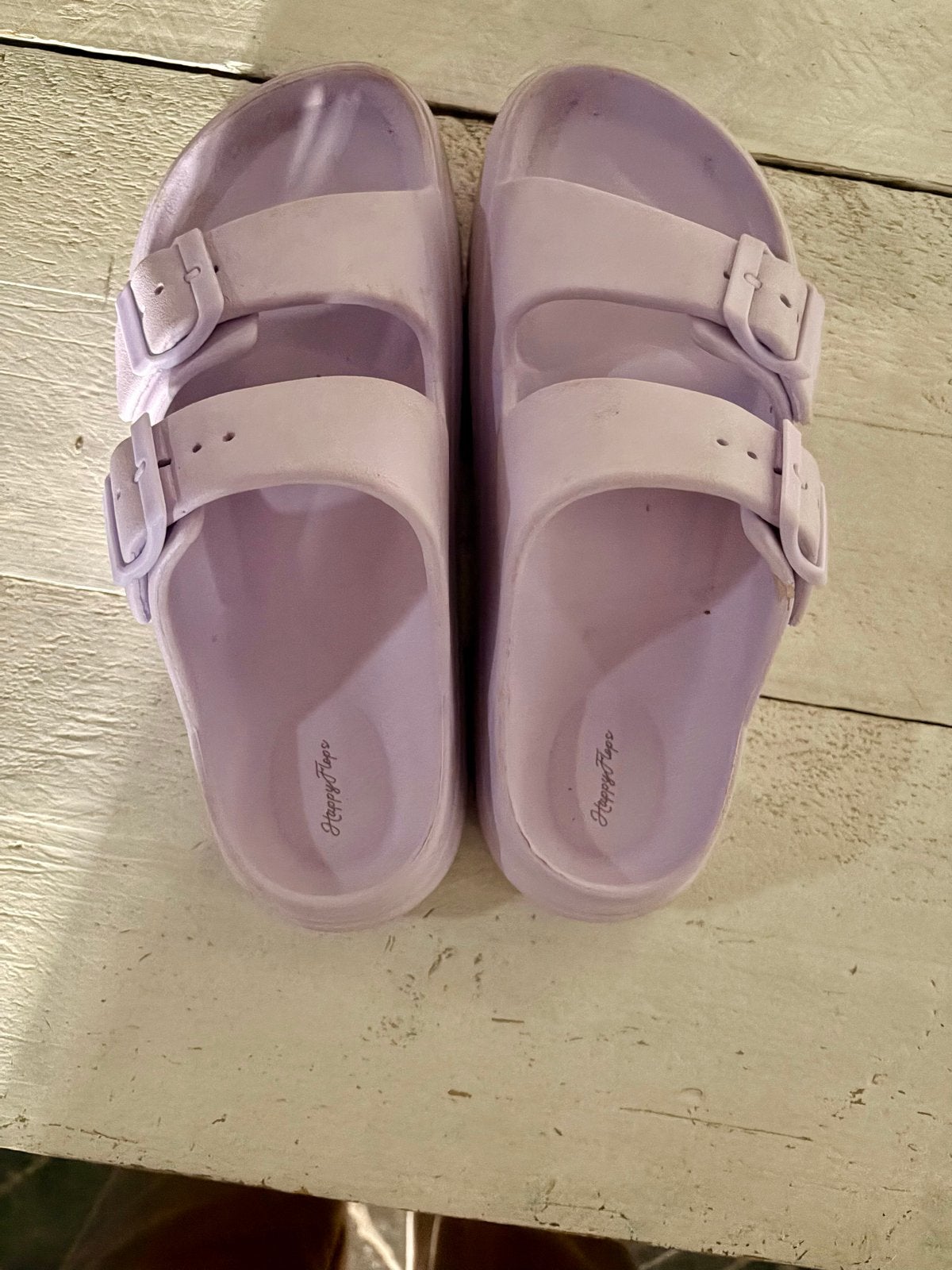 Happy Flops slippers lila maat 39, Kleding | Dames, Schoenen, Ophalen of Verzenden, Zo goed als nieuw, Overige kleuren, Slippers