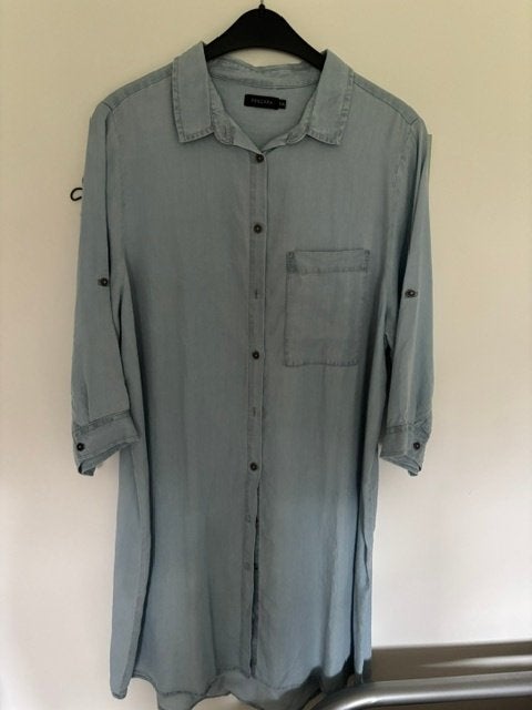 Katoenen Overhemd jurk XXL, Kleding | Dames, Jurken, Blauw, Maat 46/48 (XL) of groter, Nieuw, Ophalen of Verzenden