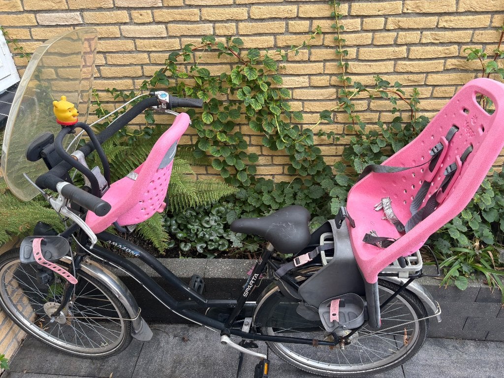 Sparta fiets met kinderzitjes, Ophalen, Gebruikt, Sparta, (Extra) lage instap
