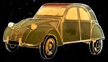 Citroën 2 CV grijs-bruin epoxy, Verzenden, Nieuw, Transport, Speldje of Pin