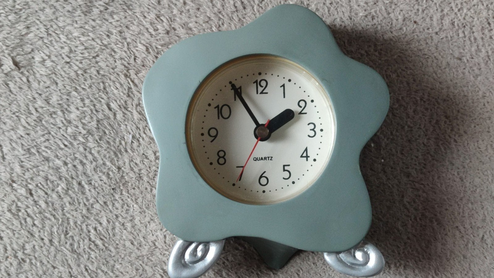 Vintage Timestone Tafelklok - mintgroen - werkt op batterij, Ophalen of Verzenden
