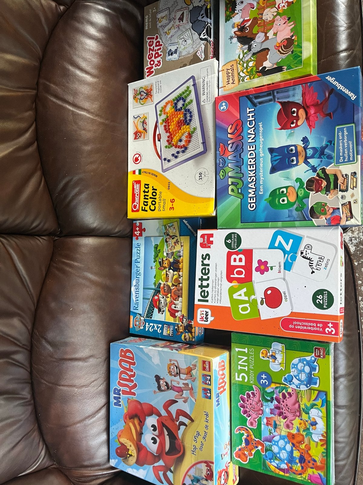 Grote collectie spellen en puzzels voor kinderen, Ophalen of Verzenden, Meer dan 50 stukjes, Gebruikt, 2 tot 4 jaar