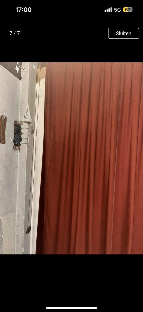 theatergordijn, Ophalen, Overige materialen, Gebruikt, Met haken