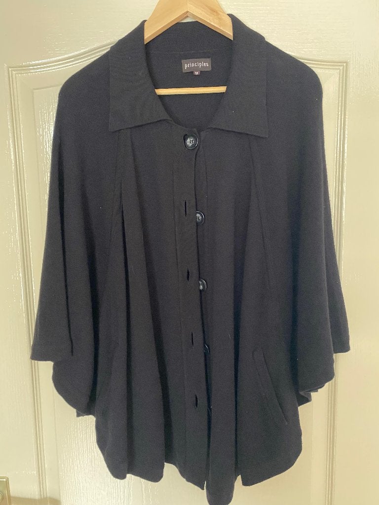 Zwarte poncho, Zwart, Ophalen of Verzenden, Gedragen, Principles