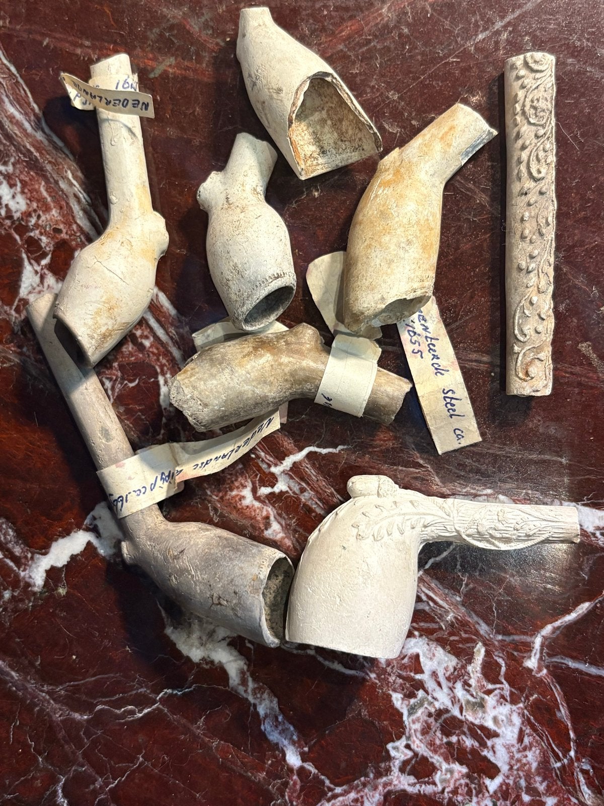 Antieke Kleipijpen Fragmenten - Historische Collectie, Ophalen of Verzenden