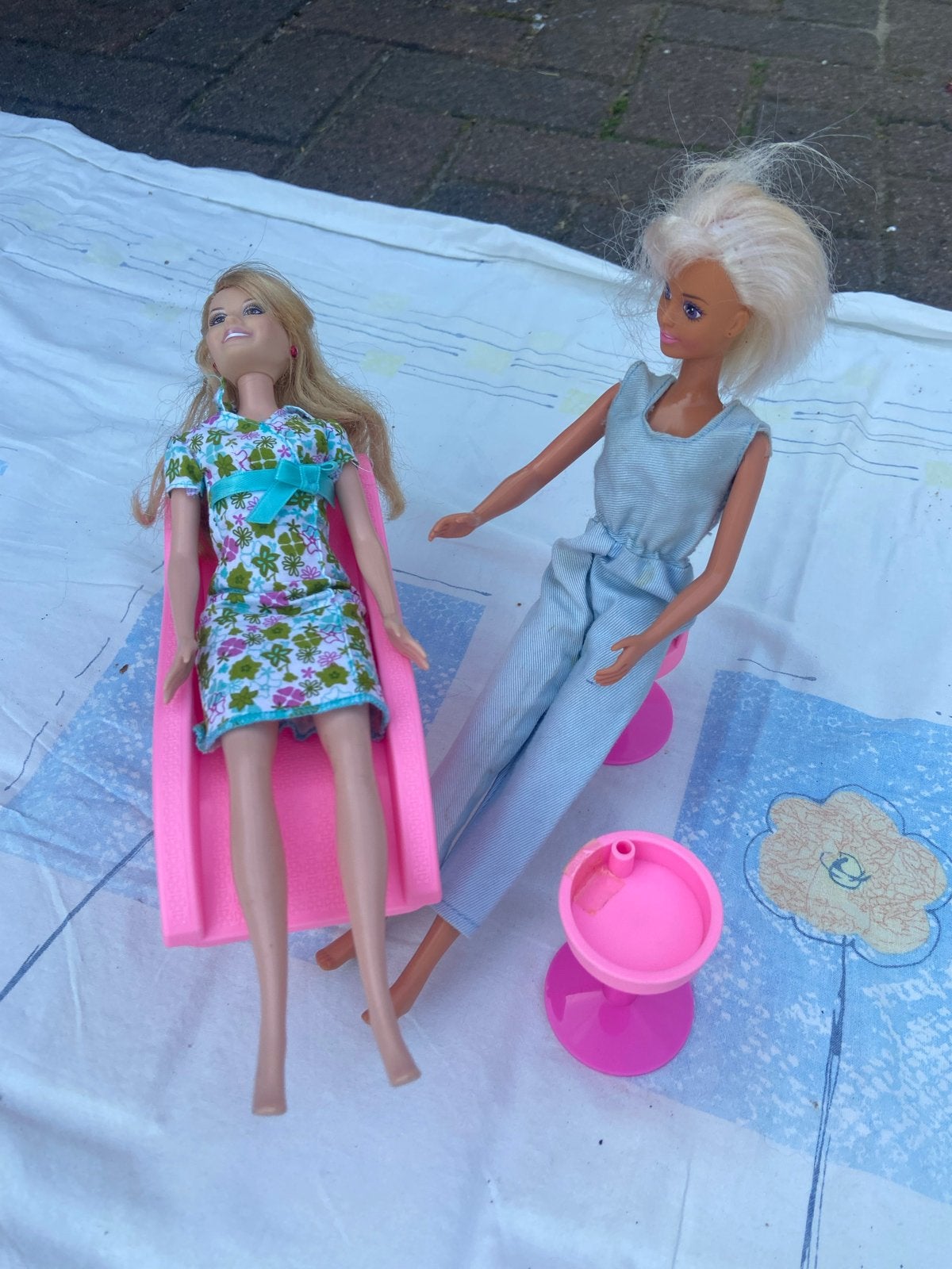 Barbie poppen met accessoires - set van 2, Ophalen of Verzenden, Gebruikt, Barbie