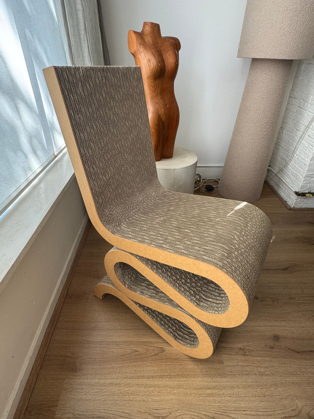 Vitra Wiggle Side Chair - Frank Gehry Design, Ophalen, Overige materialen, Bruin, Zo goed als nieuw