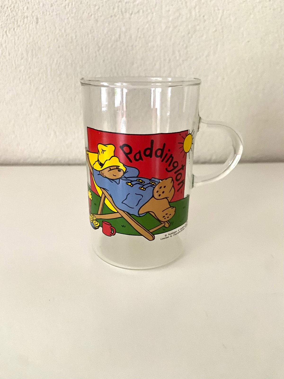 Vintage 90s Paddington Bear Glazen Beker (1996), Verzamelen, Efteling, Ophalen of Verzenden, Gebruikt, Gebruiksvoorwerp