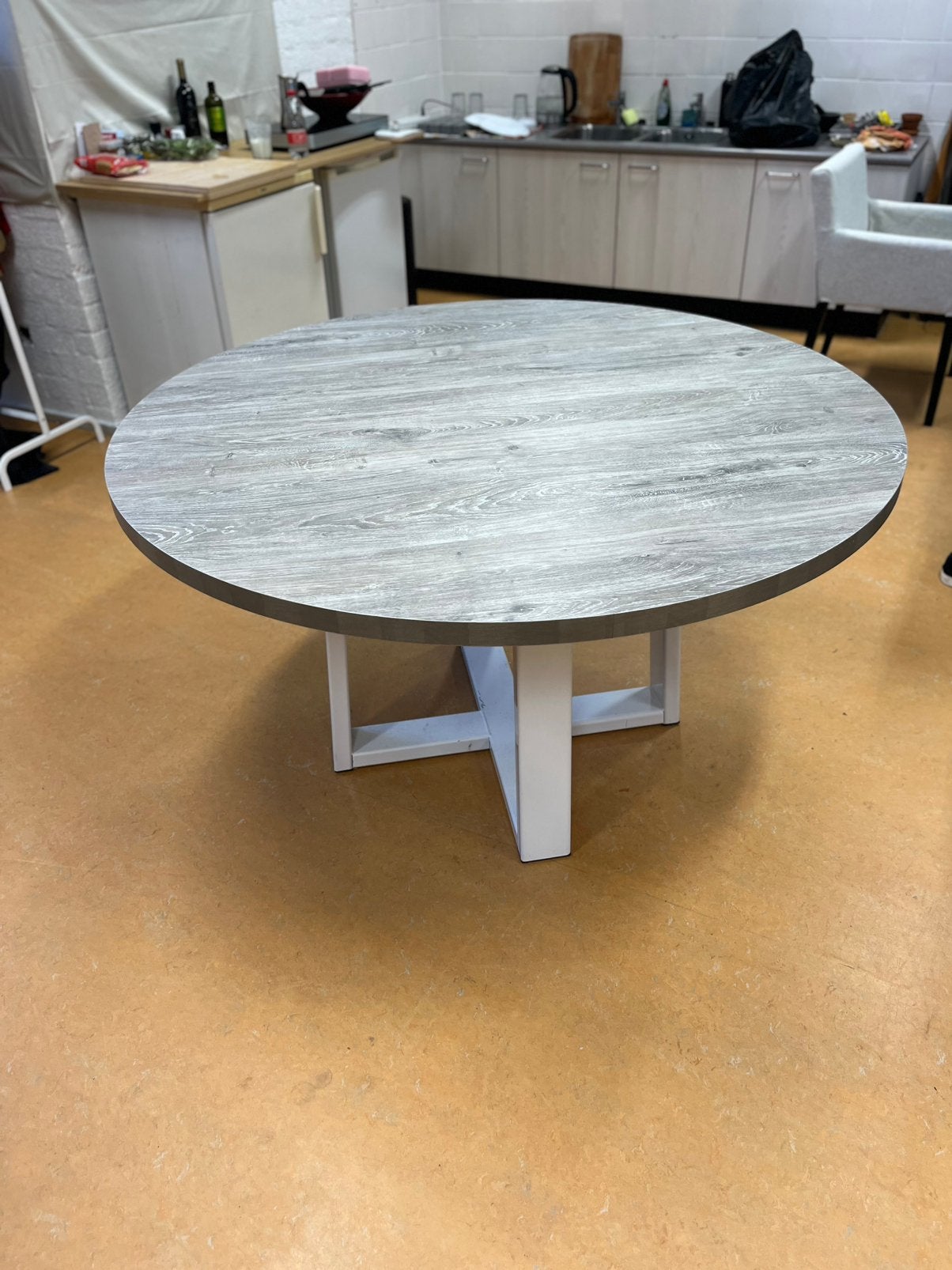 Ronde eettafel, Ophalen, Zo goed als nieuw, Rond, 100 tot 150 cm