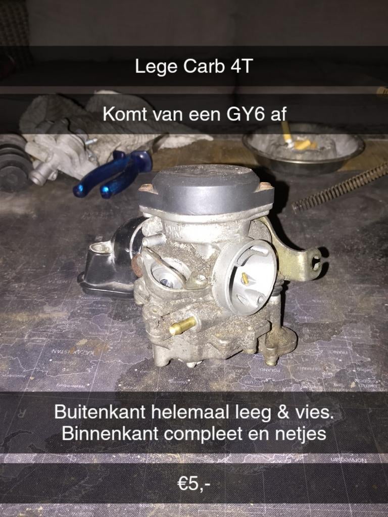Lege Carb 4T - GY6 Carburateur, Ophalen of Verzenden, Gebruikt, Carburateur, GY6