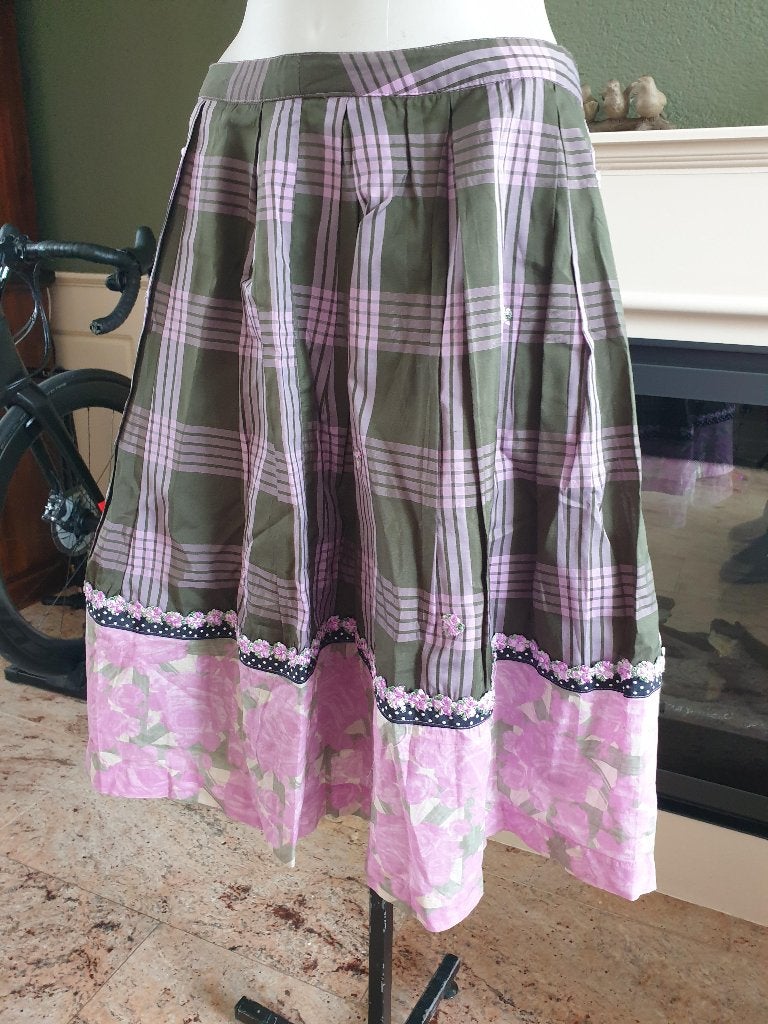 Noa Noa lieflijk groen oud roze rokje rok S 36, Kleding | Dames, Zo goed als nieuw, Knielengte, Maat 36 (S), Groen
