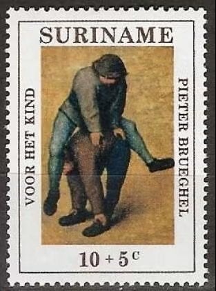 Suriname 1971 - nvph 568 - Kinderspelen  - 1 v 5, Ophalen of Verzenden, Postfris