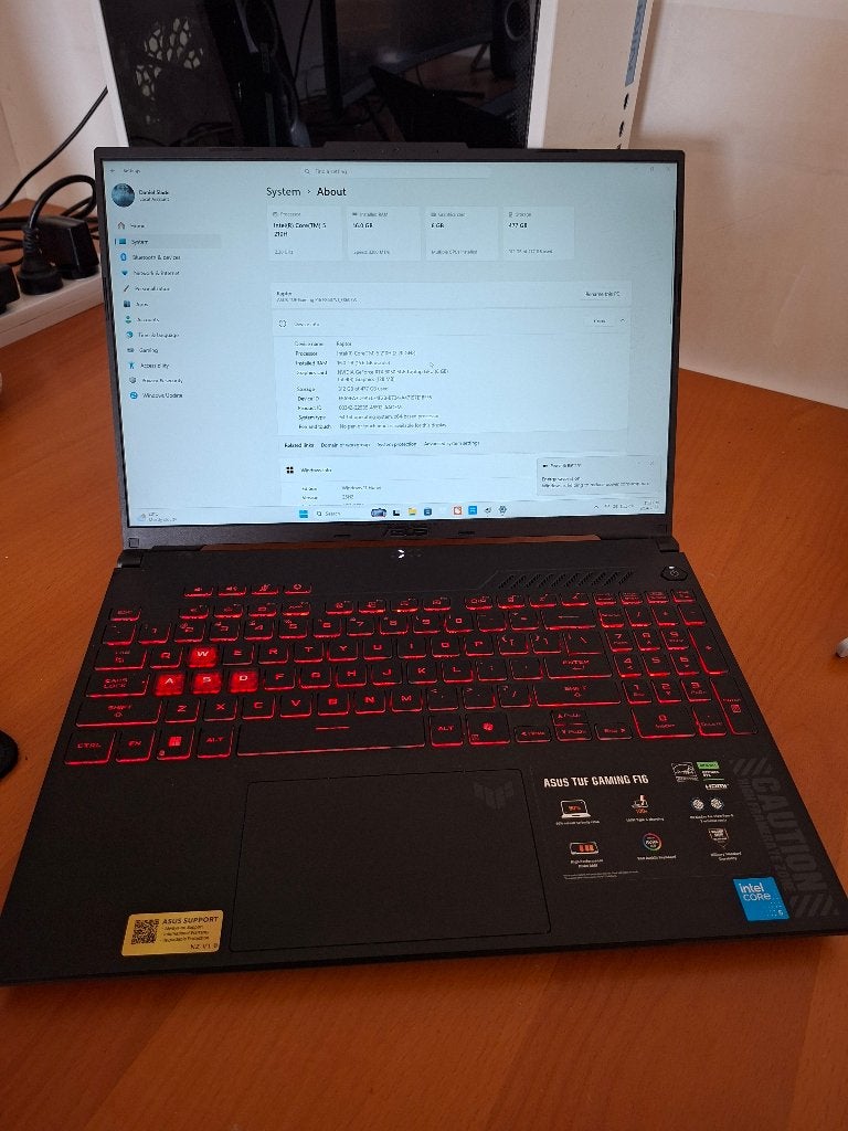 ASUS TUF Gaming F16 Laptop - Krachtige Gaming Ervaring, Met videokaart, Qwerty, ASUS, Ophalen of Verzenden