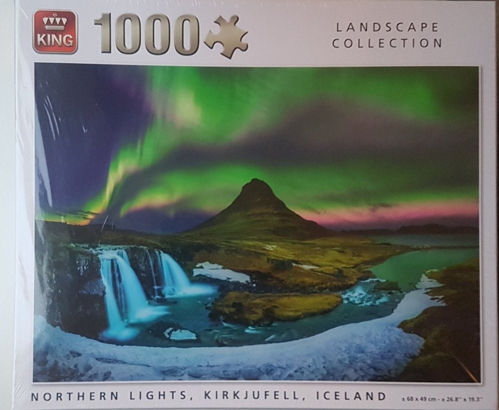King puzzel Northern Lights Iceland 1000 pc. Nieuw in folie., Ophalen of Verzenden, 500 t/m 1500 stukjes, Nieuw, Legpuzzel
