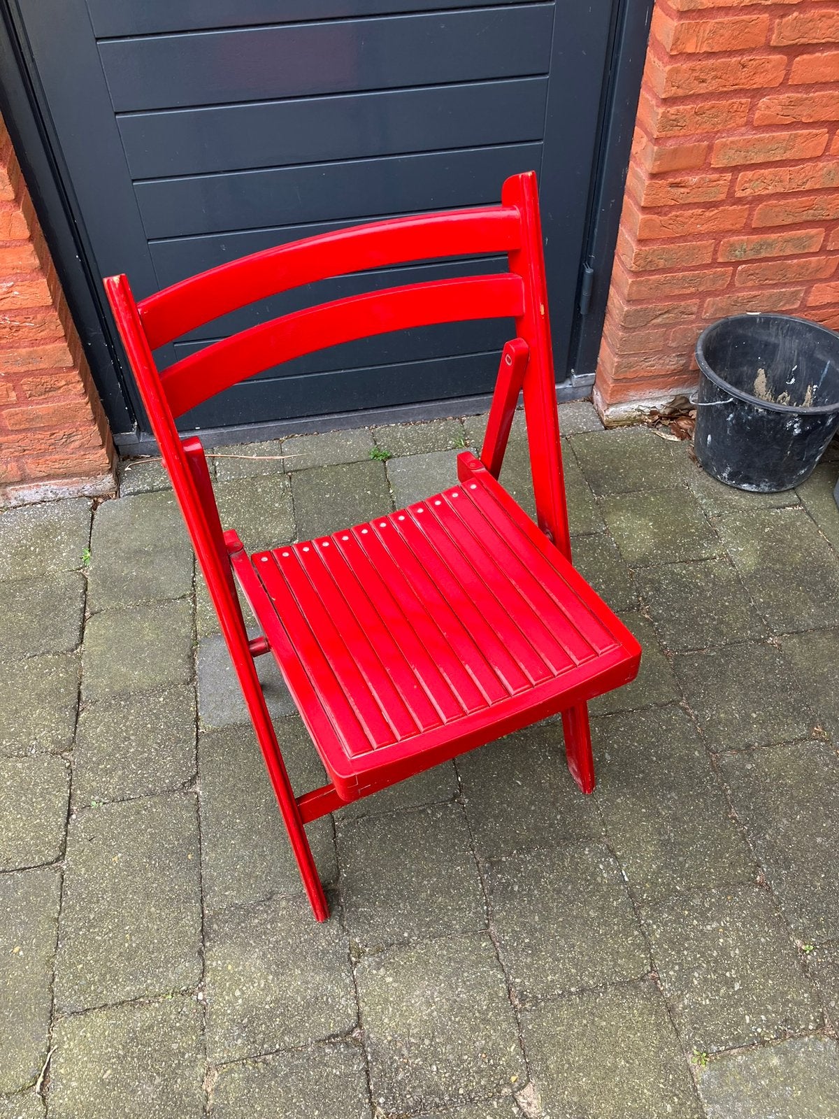 Vintage klapstoel, Huis en Inrichting, Stoelen, Ophalen, Gebruikt, Bruin, Eén