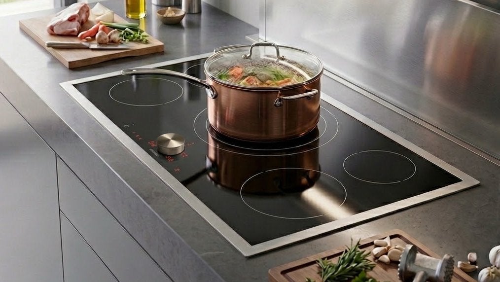 Gaggenau inductie kookplaat 90 cm in goeie staat, Witgoed en Apparatuur, Ophalen, Gebruikt, Inbouw, Inductie