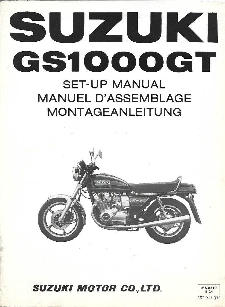 Suzuki GS1000 GT set up manual (1516z), Motoren, Handleidingen en Instructieboekjes, Verzenden, Suzuki