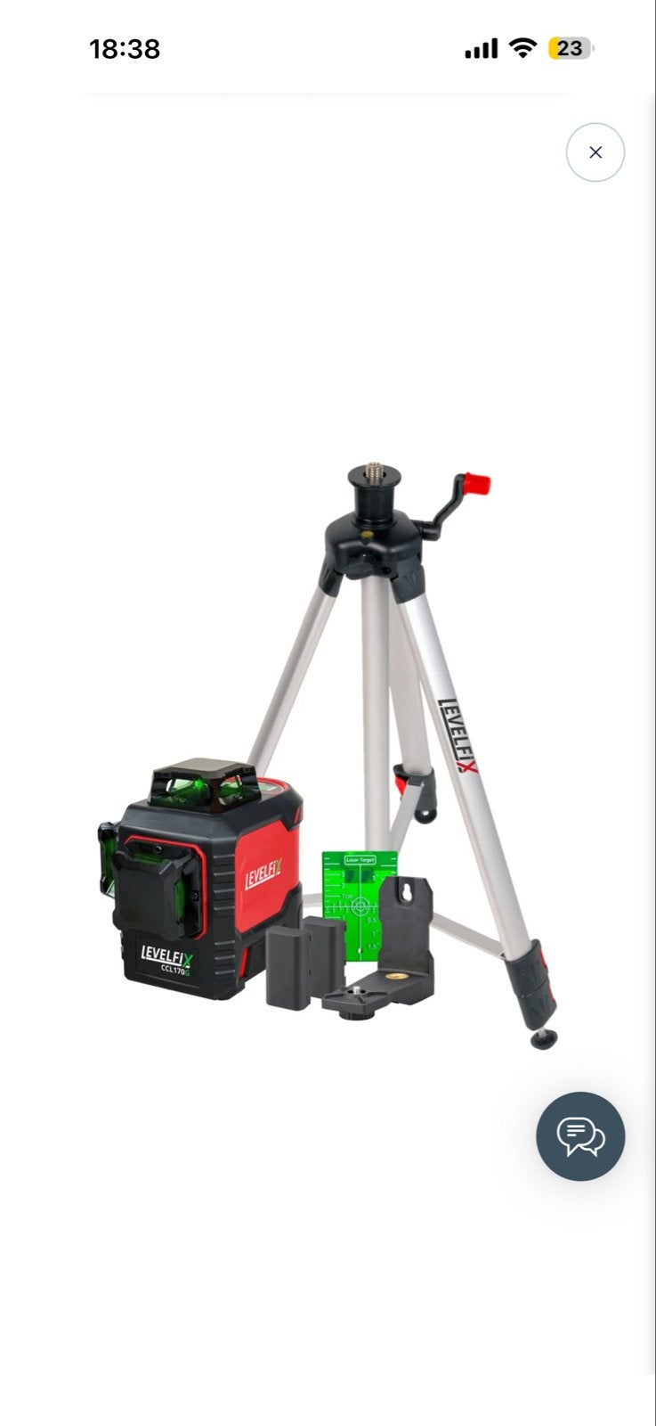 Levelfix Laser met Statief 2 maanden oud., Ophalen of Verzenden, Zo goed als nieuw, Waterpas, Overige merken