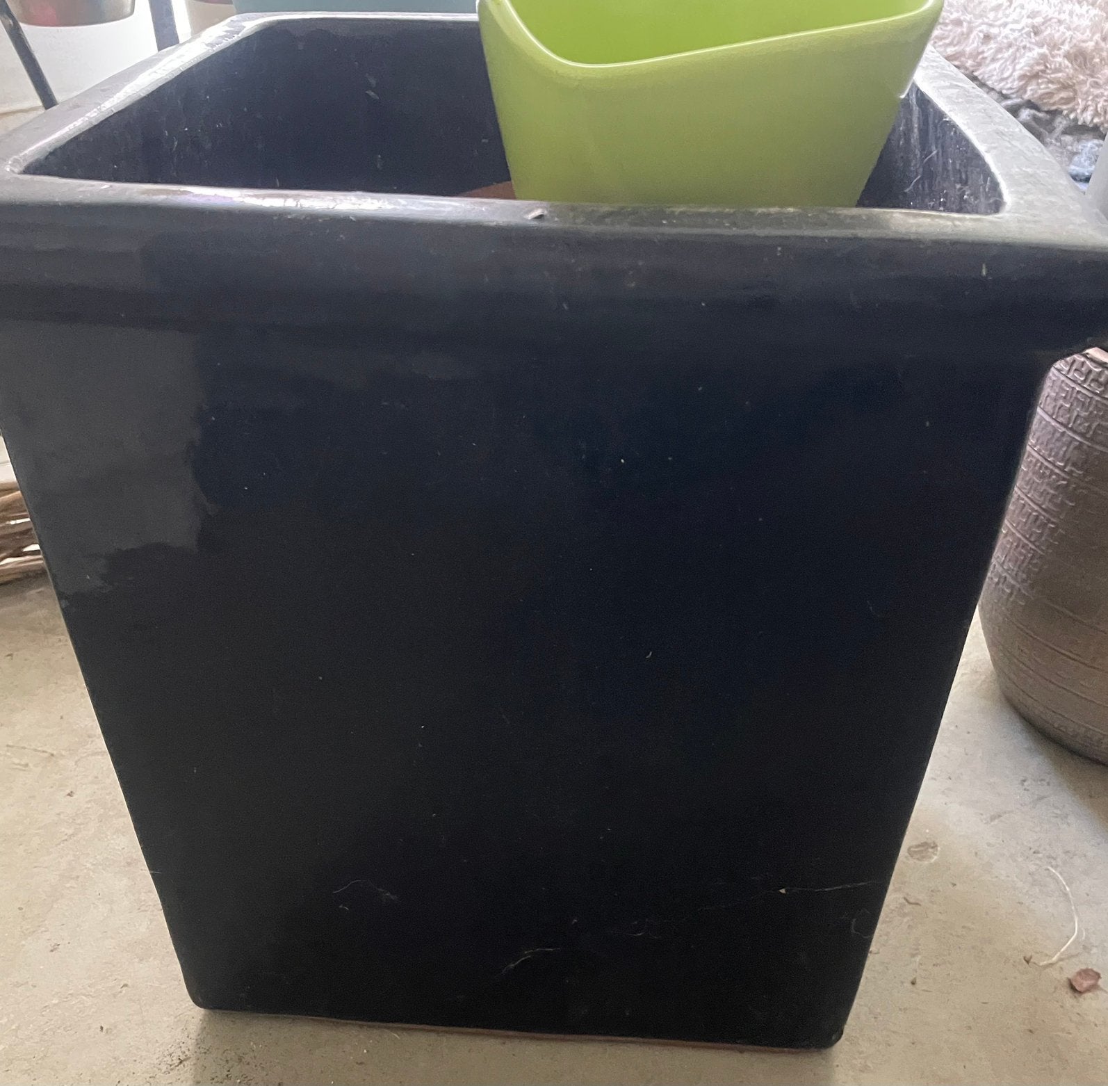 Keramische pot (2stuks), Tuin en Terras, Ophalen, Gebruikt, Rond, Steen