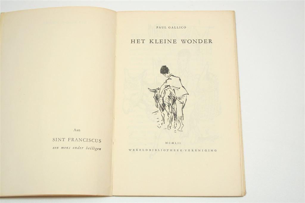 Het Kleine Wonder — Paul Gallico, Geïllustreerd [1952], Ophalen of Verzenden, Gelezen