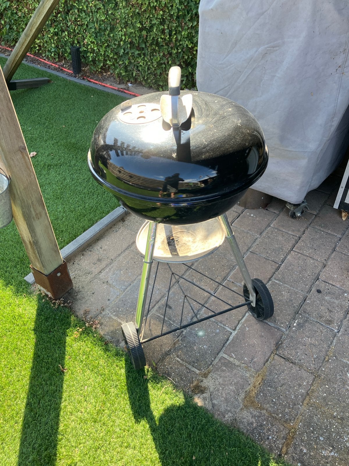 Weber Compact Kettle Houtskoolbarbecue - Zwart, Ophalen, Gebruikt