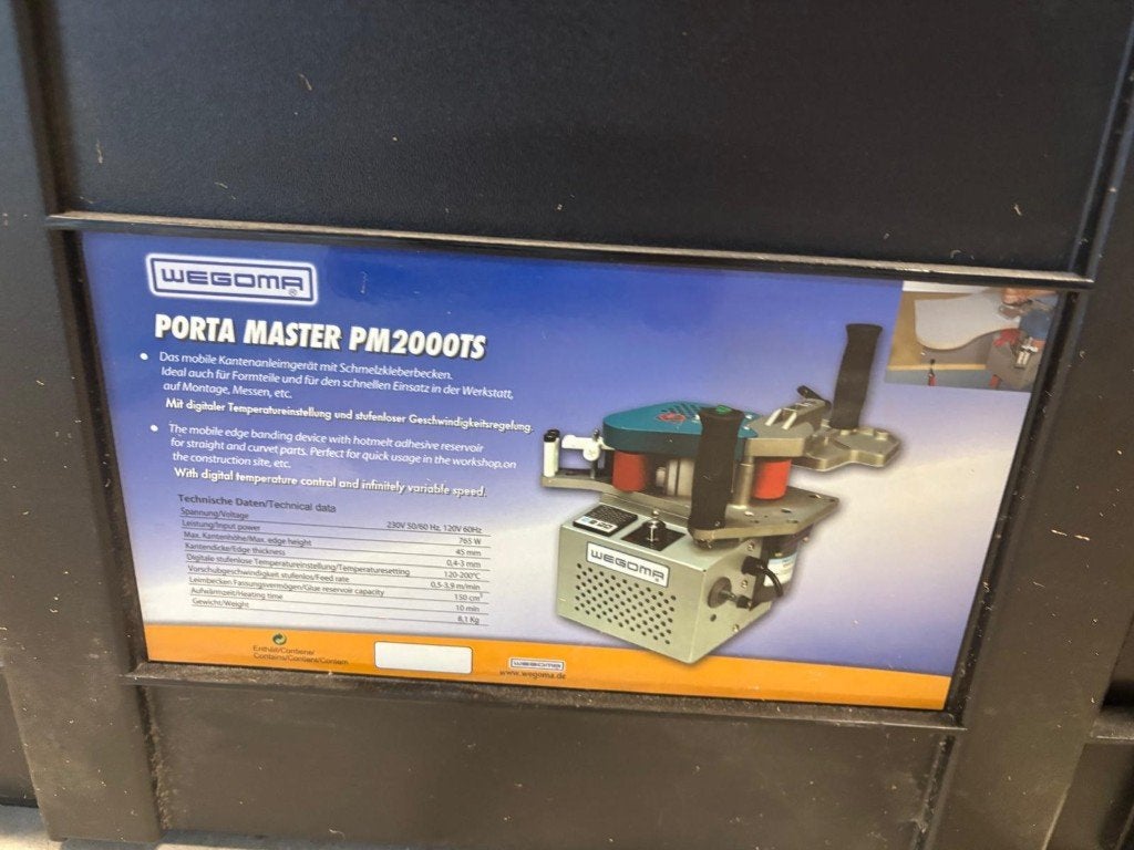 Wegoma Porta Master PM2000TS Kantenaanlijmer kantenlijmer, Ophalen