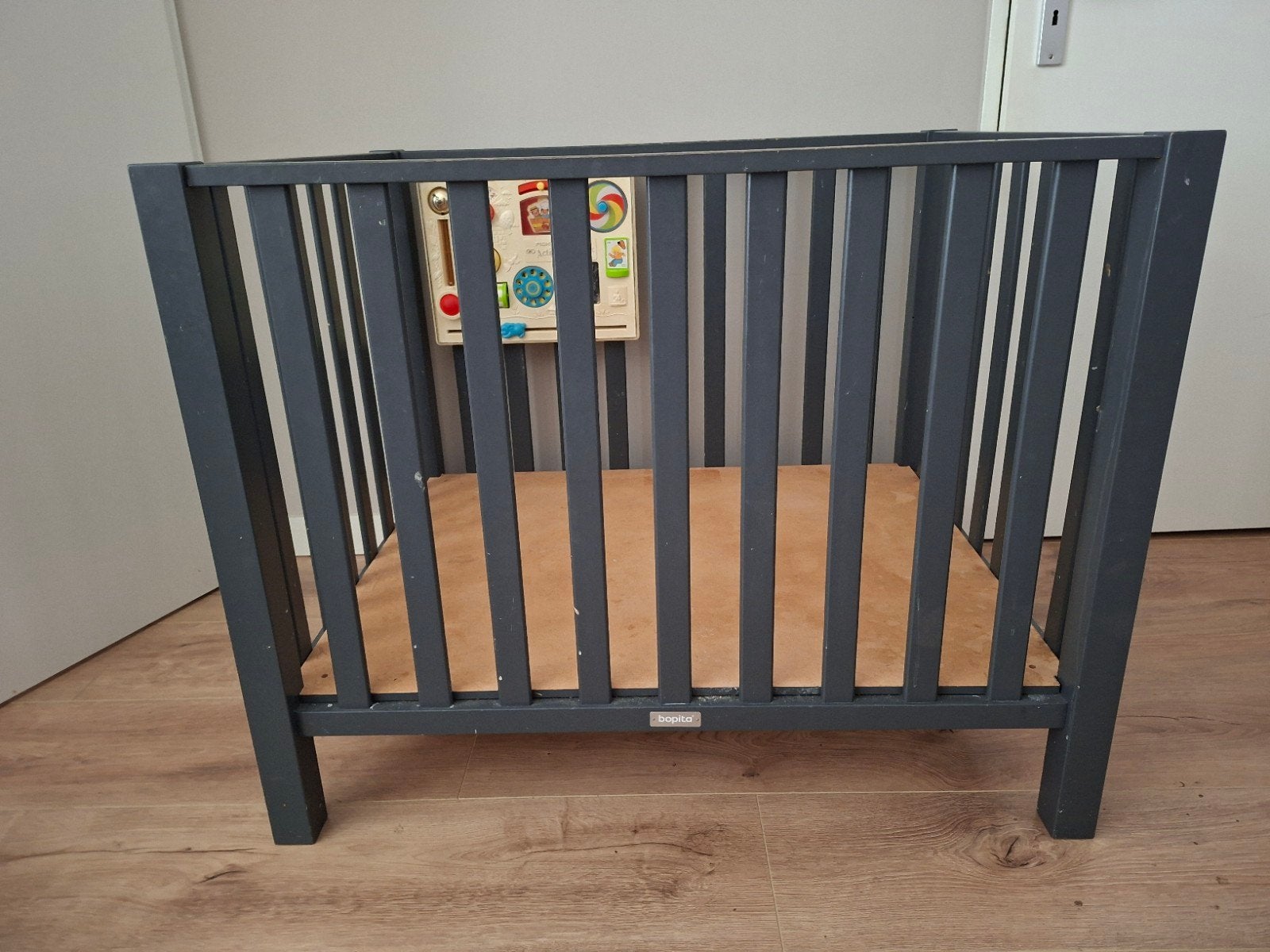 bopita box zolderopruiming grijs  fisherprice zolderopruimin, Ophalen, Gebruikt, In hoogte verstelbaar