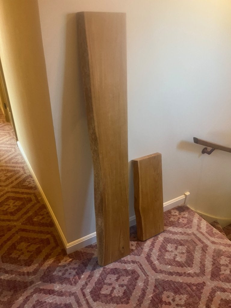 Rustieke massief eiken blinde wandplanken - 137x21x4cm, Huis en Inrichting, Ophalen of Verzenden, Zo goed als nieuw