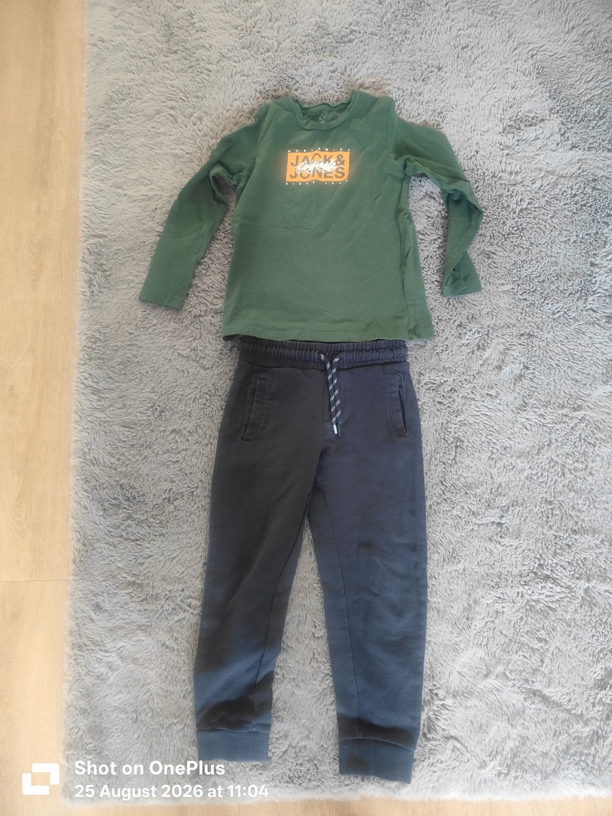 Jack & Jones T-shirt en joggingbroek set - Maat 140, Ophalen of Verzenden, Gebruikt, Maat 140