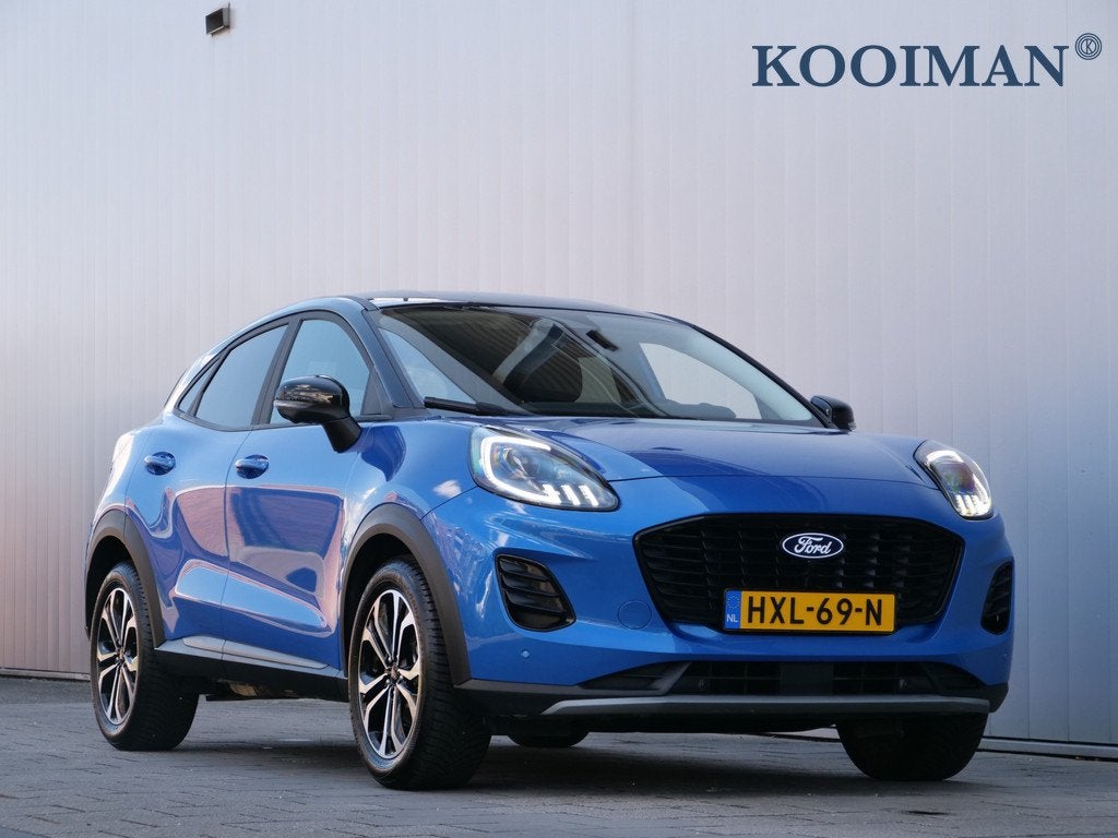Ford Puma 1.0 EcoBoost Mild Hybrid 125 Pk Navi / Camera / DA, Voorwielaandrijving, Puma, Blauw, Bedrijf