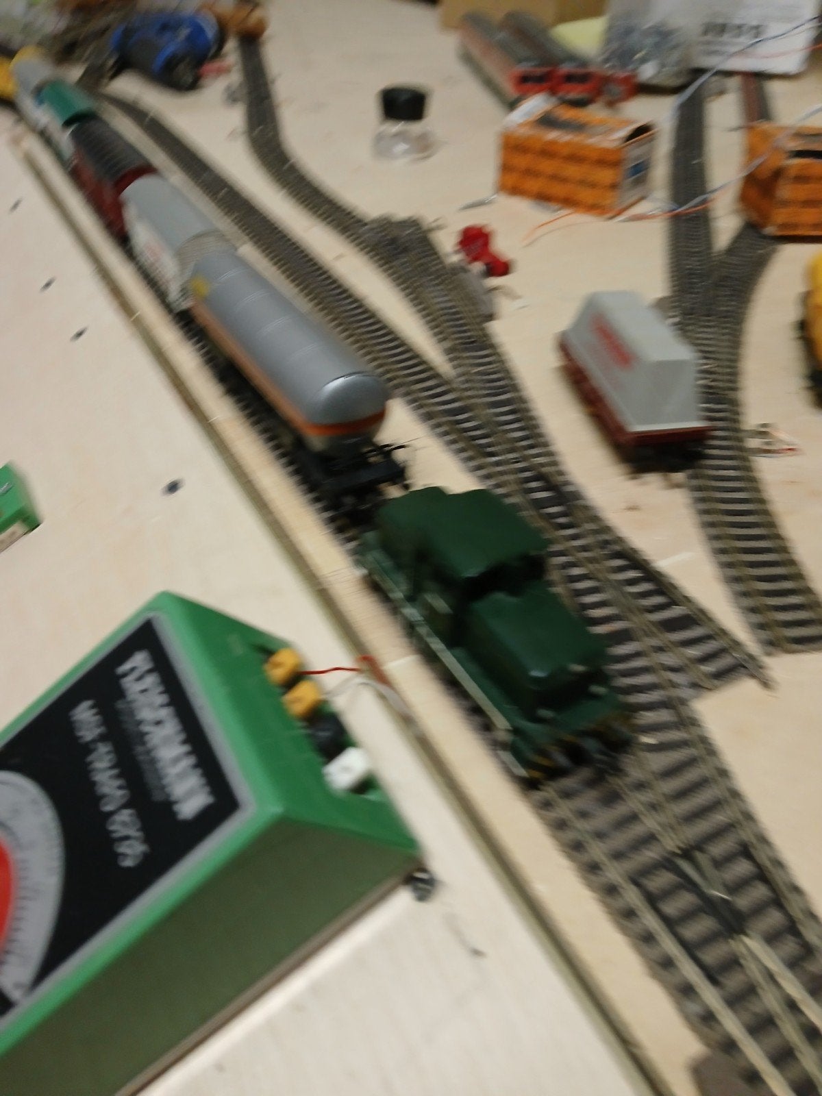 Fleischmann rangeerloc H0 met 6 diverse wagons, Ophalen of Verzenden, Gebruikt, Treinset, Fleischmann